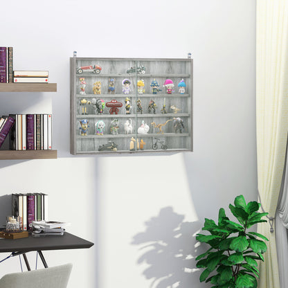 Gray Glass Display Cabinet - 5 Tier Storage