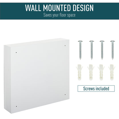 Kleankin Bathroom Cabinet - Steel Storage & Mirror