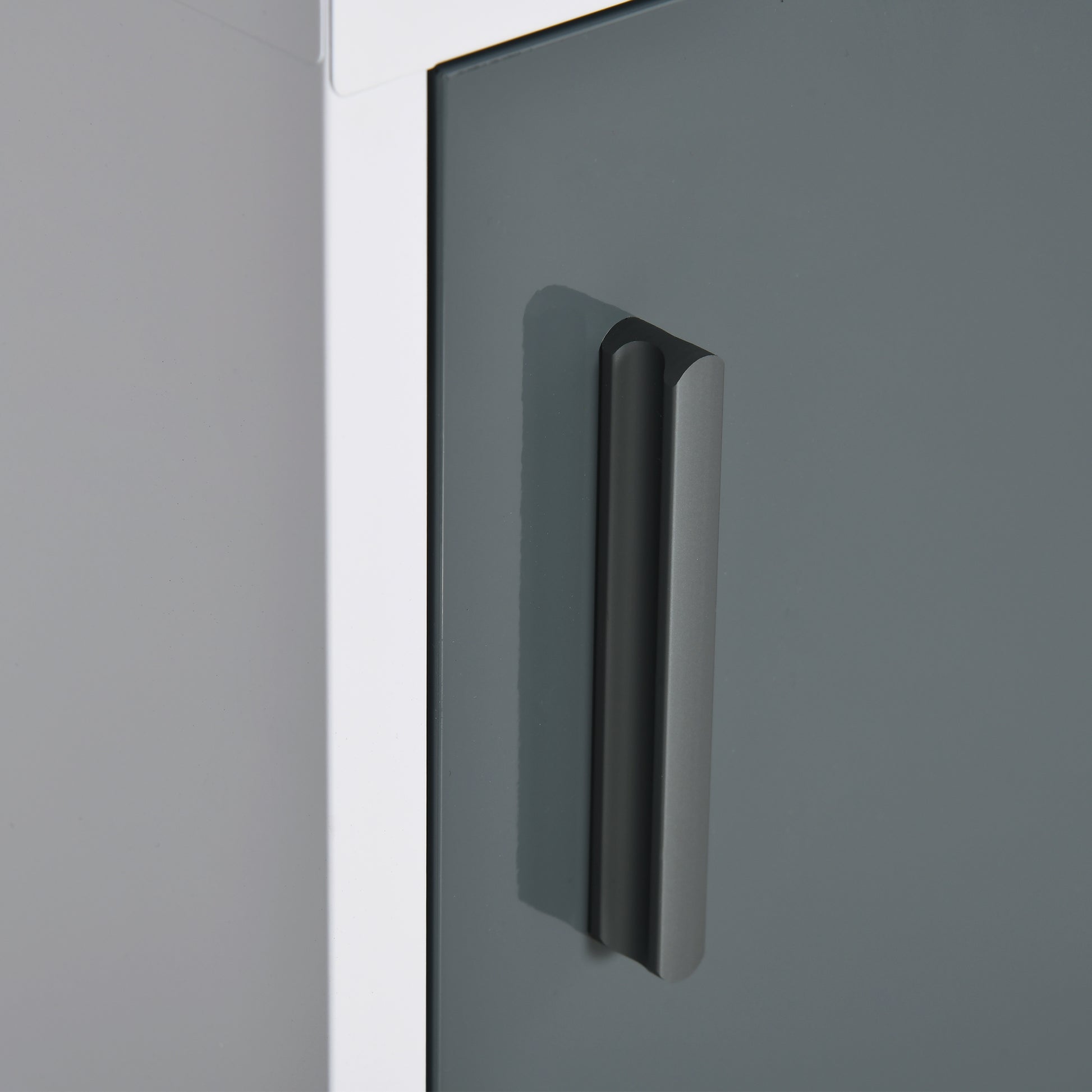 Gray Steel Medicine Cabinet - Wall Mounted Storage