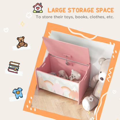 Pink MDF Toy Box - Kids Bedroom Storage