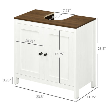 White Bathroom Vanity Cabinet - Under Sink Storage