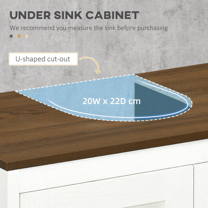 White Bathroom Vanity Cabinet - Under Sink Storage