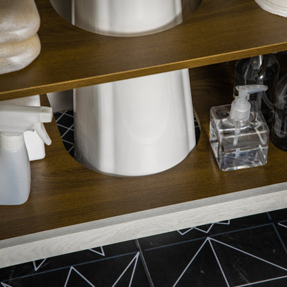 White Bathroom Vanity Cabinet - Under Sink Storage