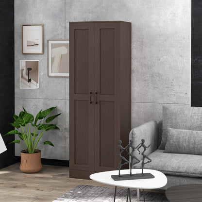 HOMCOM 69" Tall Storage Cabinet - Brown Particle Board