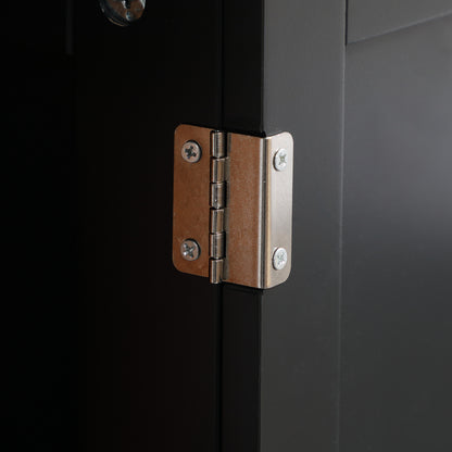 Black MDF Under Sink Bathroom Cabinet - Storage & Organization