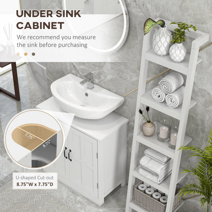 White Bathroom Vanity Cabinet - Under Sink Storage
