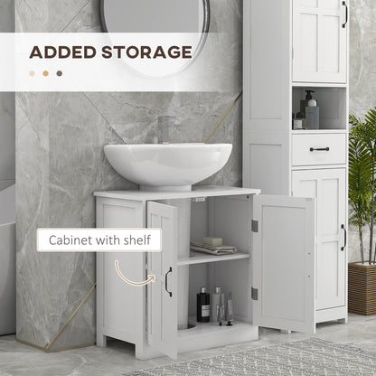 White Bathroom Vanity Cabinet - Under Sink Storage