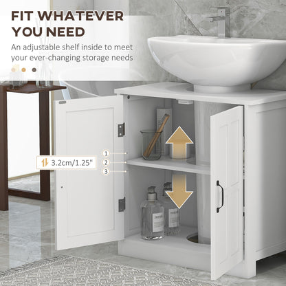 White Bathroom Vanity Cabinet - Under Sink Storage