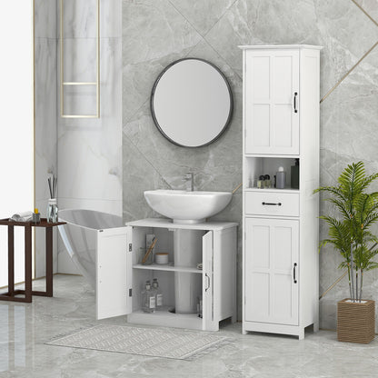 White Bathroom Vanity Cabinet - Under Sink Storage