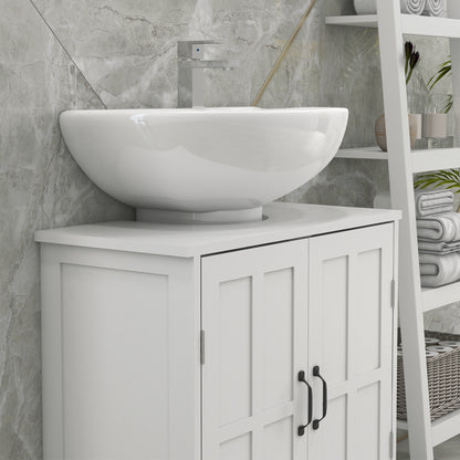 White Bathroom Vanity Cabinet - Under Sink Storage