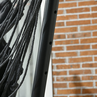 Gray Steel Outdoor Hammock Chair with Stand
