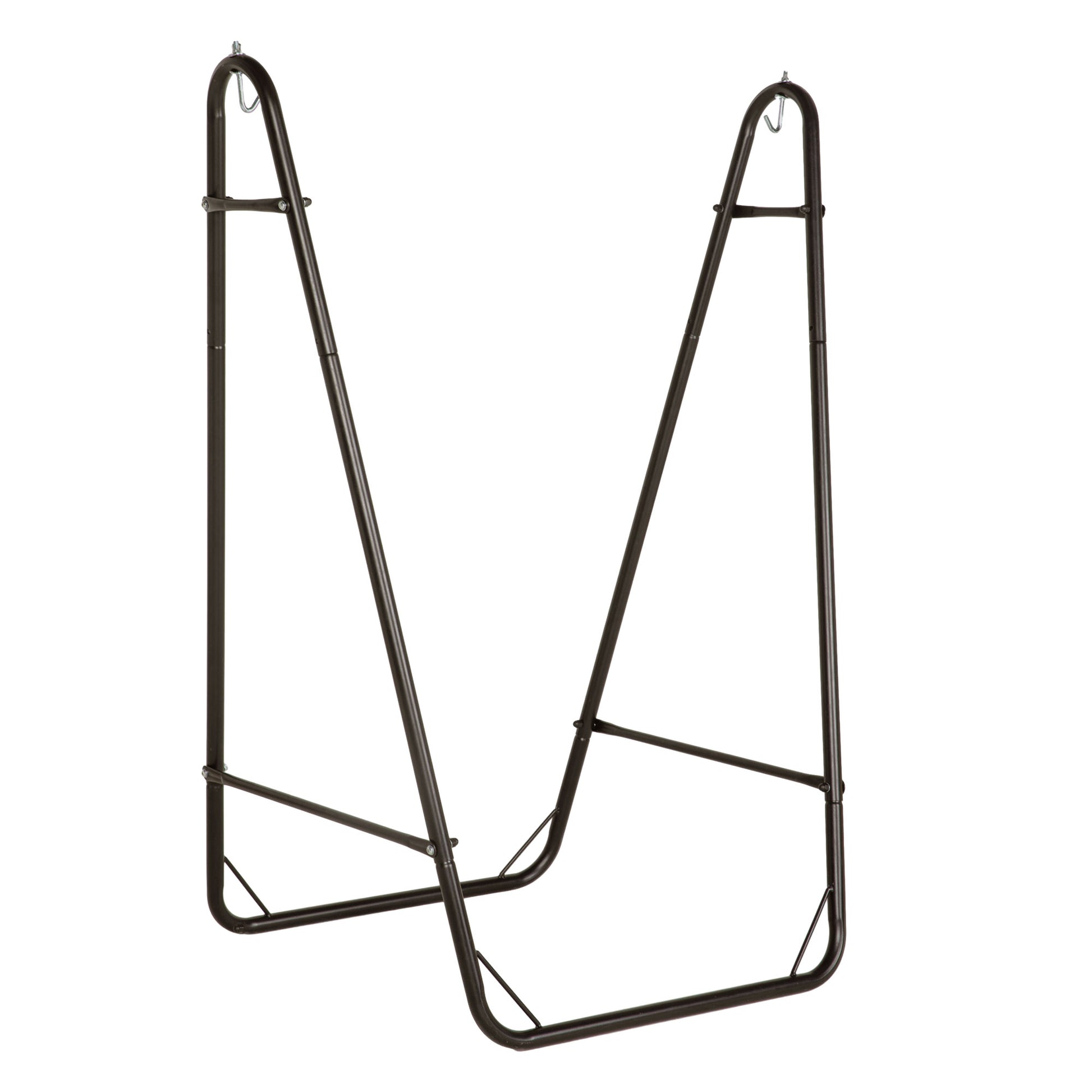 White Steel Outdoor Hammock Chair with Stand - 330lb Capacity
