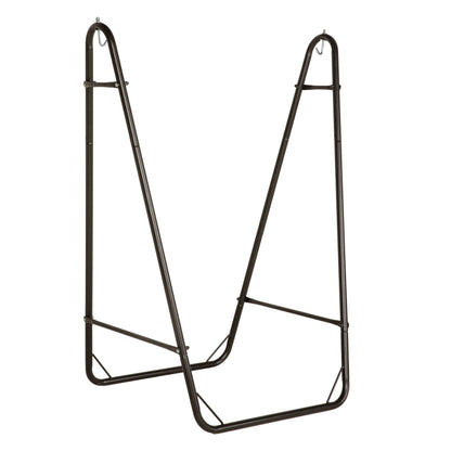 White Steel Outdoor Hammock Chair with Stand - 330lb Capacity