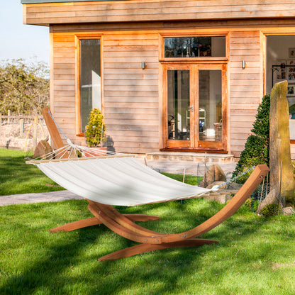 Extra Large Outdoor Hammock Stand - White Wood Frame