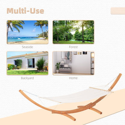 Extra Large Outdoor Hammock Stand - White Wood Frame