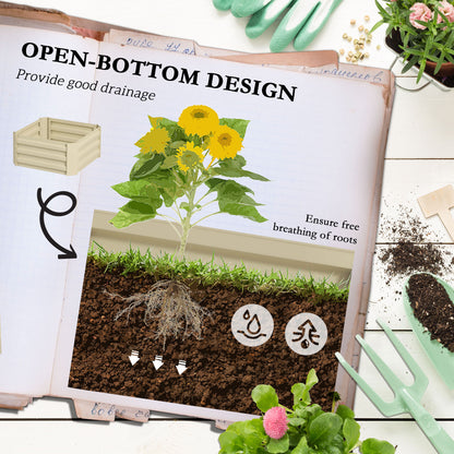 White Steel Raised Garden Bed with Trellis for Backyard Gardening