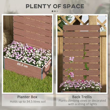Brown Wood Raised Garden Bed with Trellis - 28" x 15"