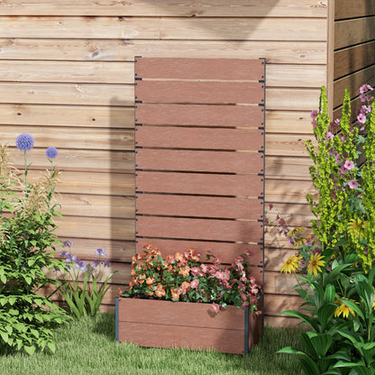 Brown Wood Raised Garden Bed with Trellis - 28" x 15"