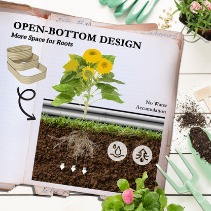 White Zinc Raised Garden Bed - 3 Tier Planter Box