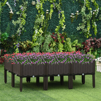 Outsunny 6 Raised Garden Beds - Weather-Ready Planters