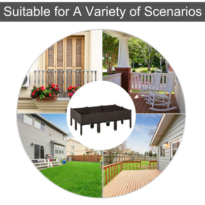 Outsunny 6 Raised Garden Beds - Weather-Ready Planters