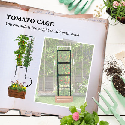 Brown Steel Raised Garden Bed with Trellis for Backyard Gardening