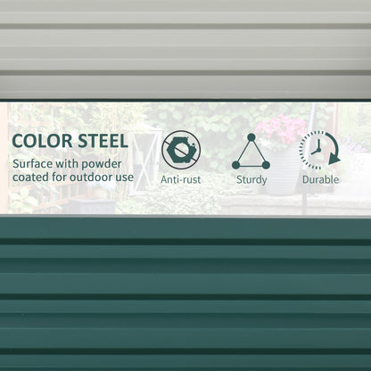 Green Steel Raised Garden Bed for Outdoor Planting and Garden