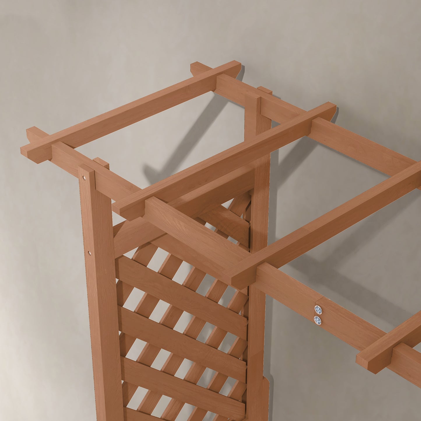 Brown Wood Arch Garden Bed - Vine Climbing Planter
