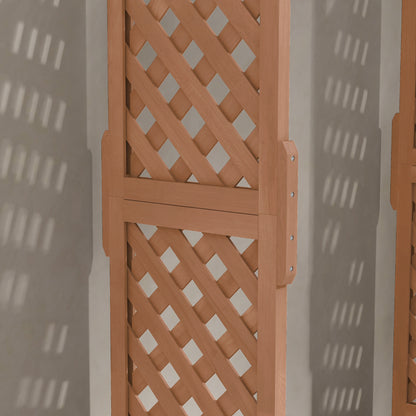 Brown Wood Arch Garden Bed - Vine Climbing Planter