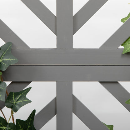 Gray Wooden Raised Garden Bed with Trellis - 42.5"