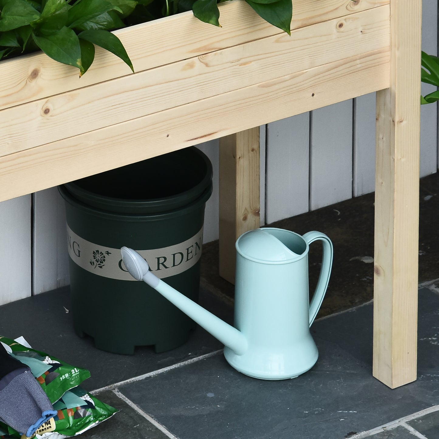 Natural Wood Raised Garden Bed - 34" x 18" Planter Box