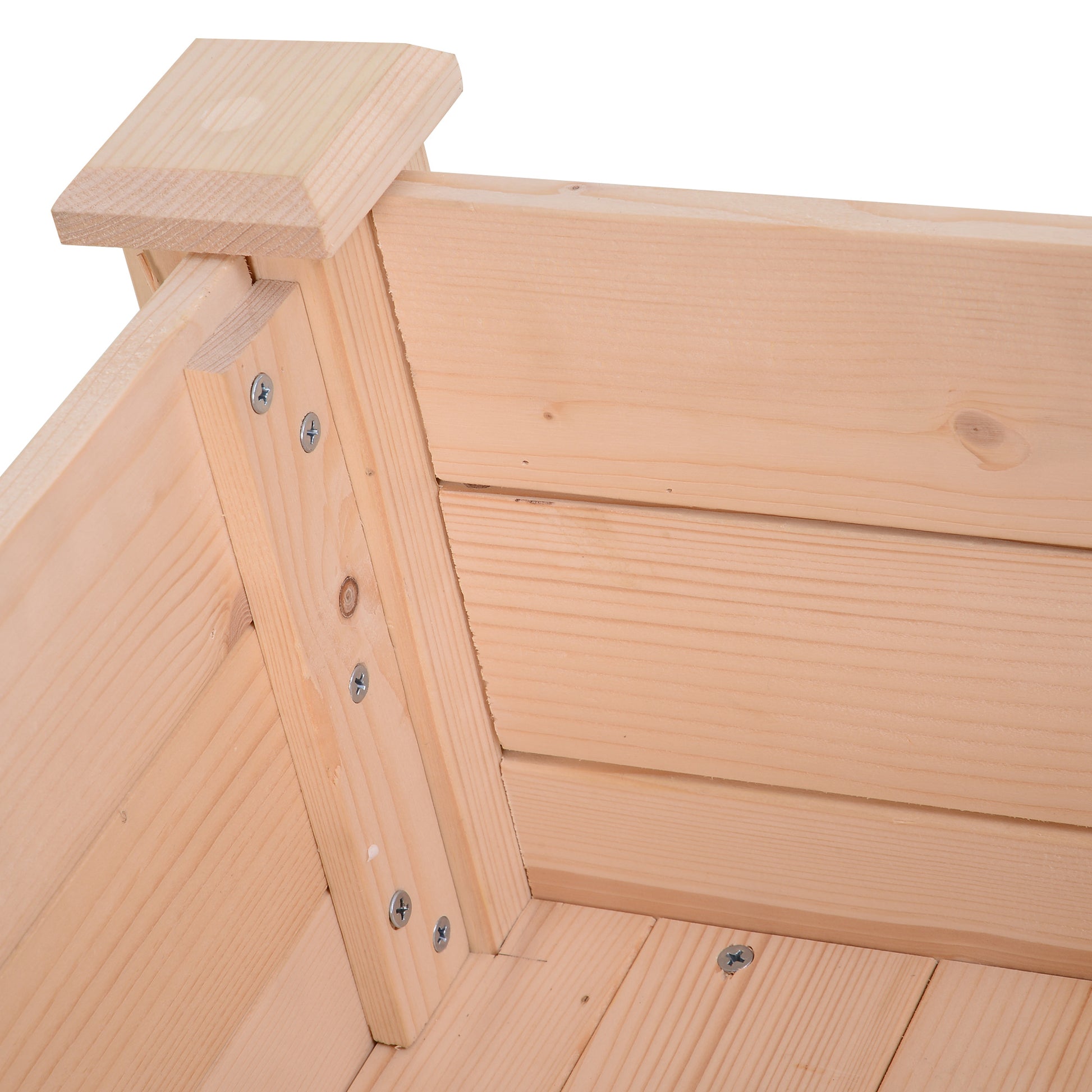 Natural Wood Raised Garden Bed - 34" x 18" Planter Box