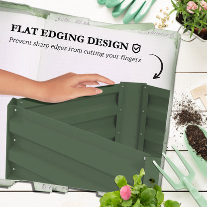 Galvanized Steel Raised Garden Bed with Trellis - 24" x 24"