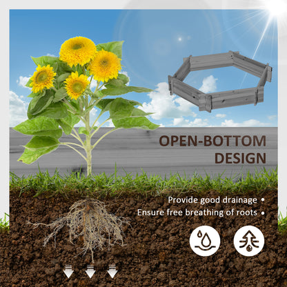 Gray Hexagon Raised Garden Bed - Outdoor Planter