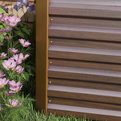 Brown Steel Raised Garden Bed for Outdoor Planting and Vegetable Growing