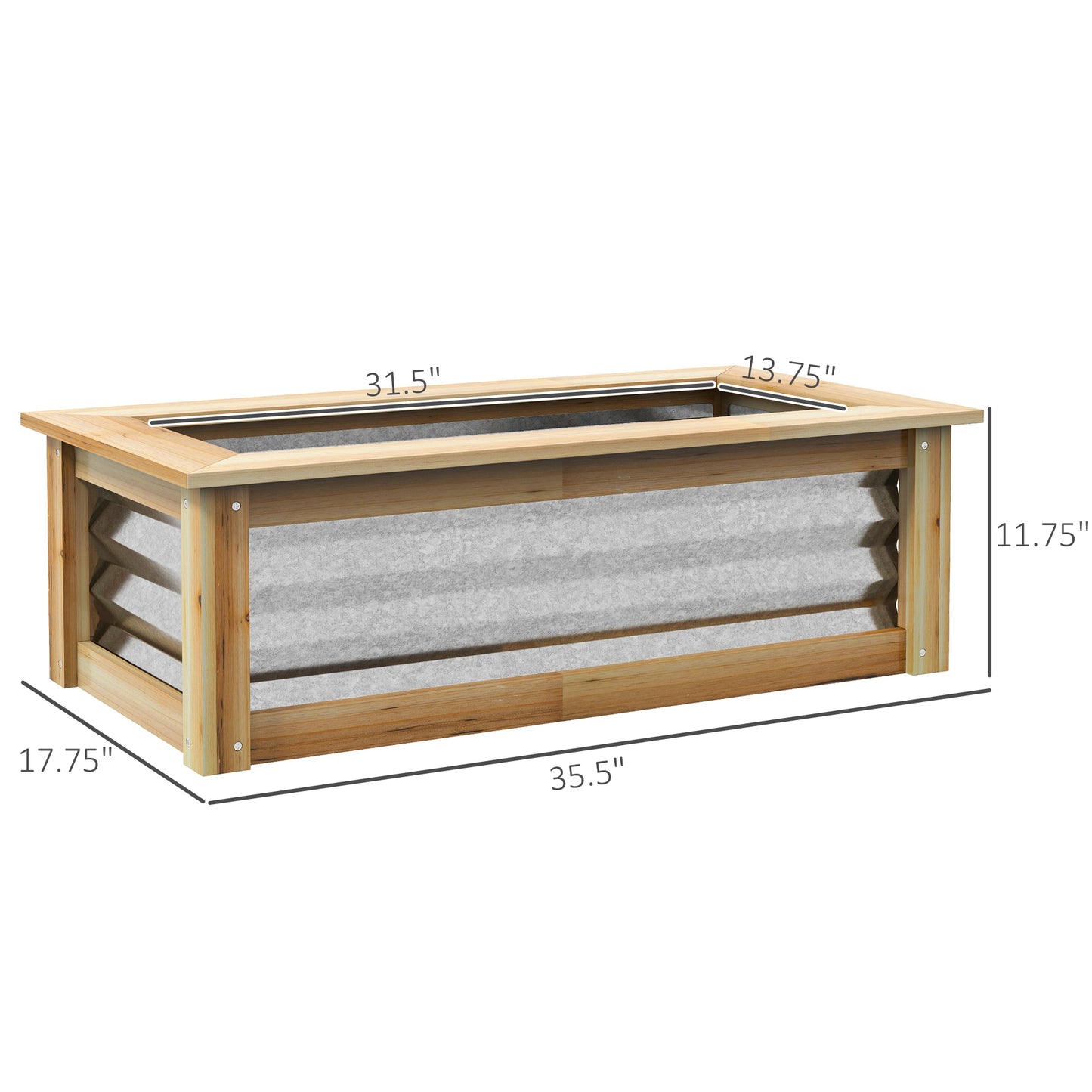 Multicolor Metal Garden Raised Planter Box for Outdoor Vegetable Gardening