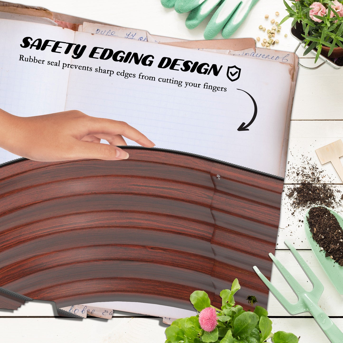 Outsunny 3.5' Raised Garden Bed Kit - Steel & Brown