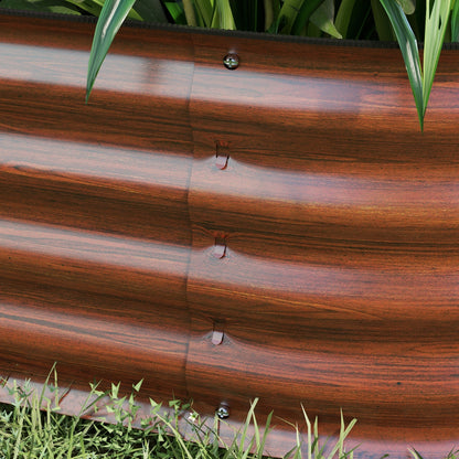 Outsunny 3.5' Raised Garden Bed Kit - Steel & Brown