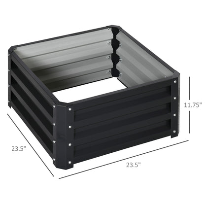Gray Steel Raised Garden Beds - 2 Pack Planters
