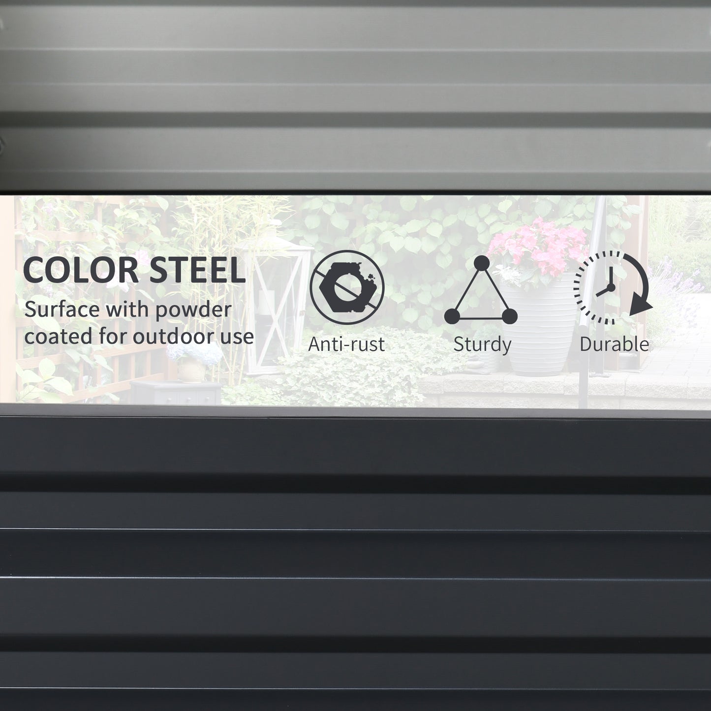 Gray Steel Raised Garden Beds - 2 Pack Planters