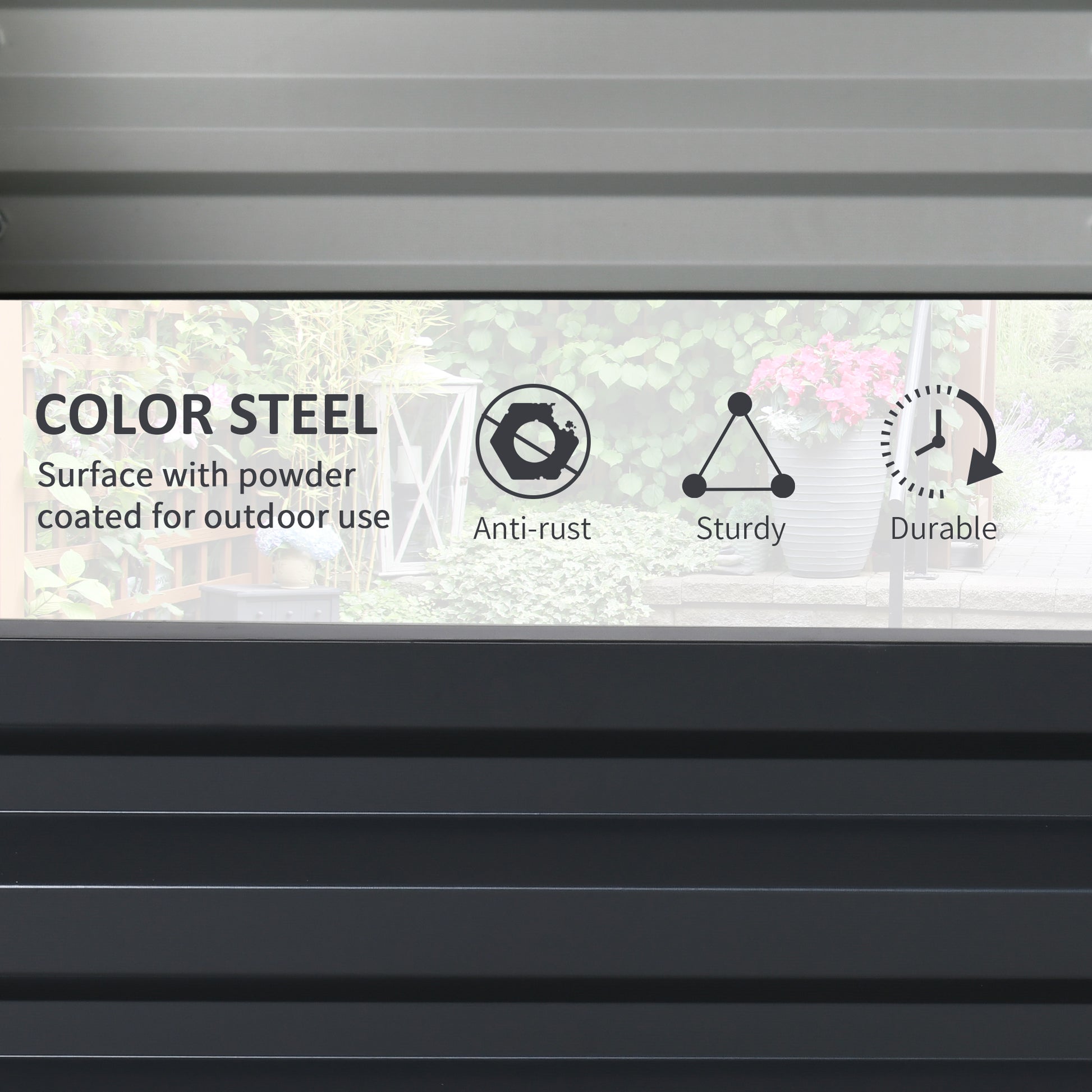 Gray Steel Raised Garden Beds - 2 Pack Planters