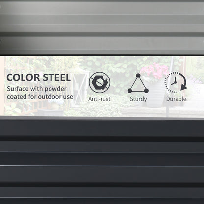 Gray Steel Raised Garden Beds - 2 Pack Planters