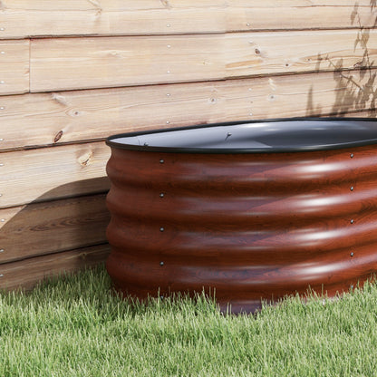 Brown Steel Modular Garden Bed Kit for Outdoor Planting