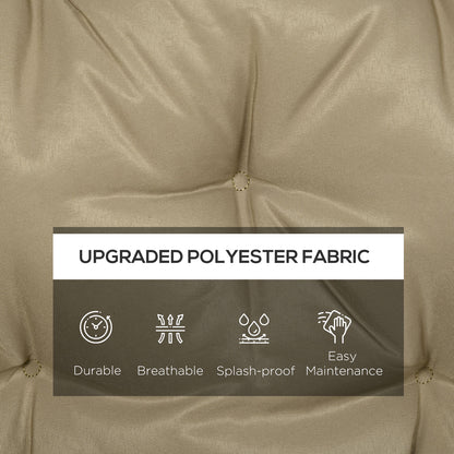 Brown Polyester Outdoor Bench Cushion - 3 Seat Swing Replacement