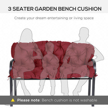 Red Outdoor Bench Cushion - 59" x 38.5" Polyester