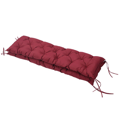 Red Outdoor Bench Cushion - 59" x 38.5" Polyester