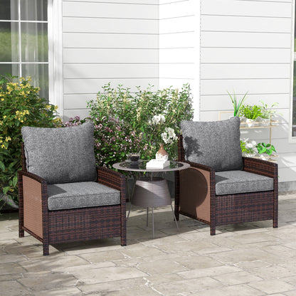 Gray Patio Chair Cushions - 4 Piece Set, Fabric Replacement