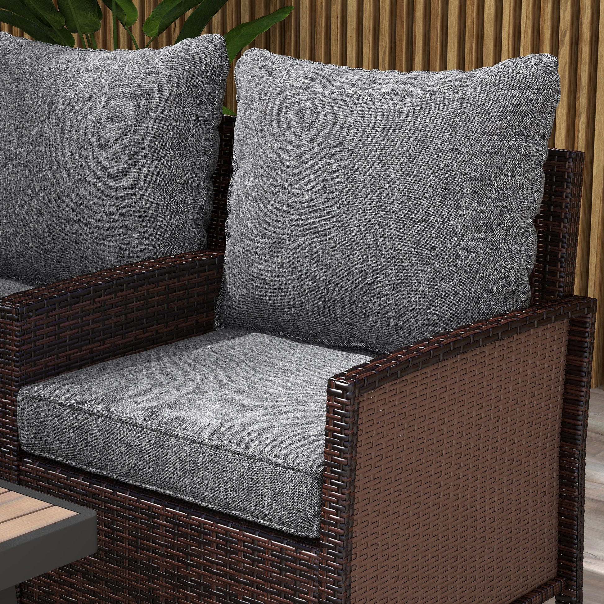Gray Patio Chair Cushions - 4 Piece Set, Fabric Replacement