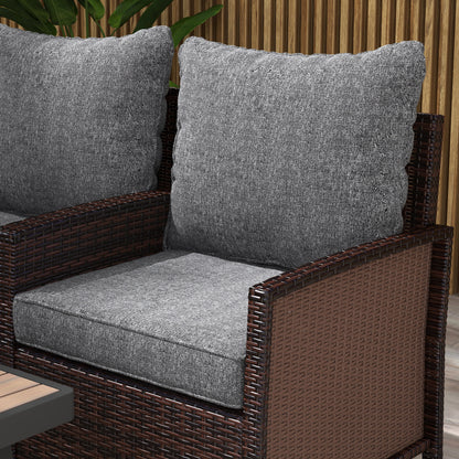 Gray Patio Chair Cushions - 4 Piece Set, Fabric Replacement