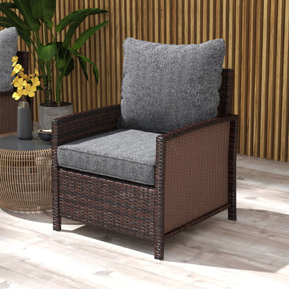 Gray Patio Chair Cushions - 4 Piece Set, Fabric Replacement